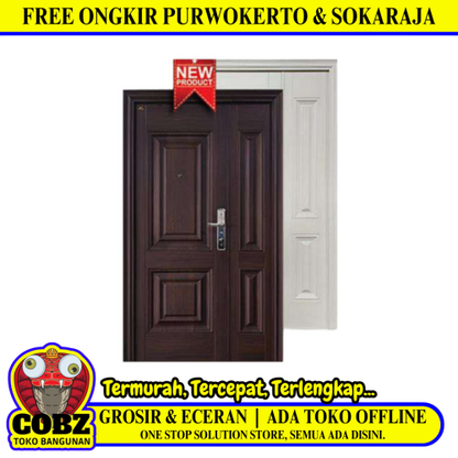 5 CM x 120 CM x 210 CM / FORTRESS FORT 120.19 MOM & SON Pintu Kamar Mandi Baja White Set