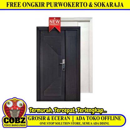 5 CM x 120 CM x 210 CM / FORTRESS FORT 120.18 MOM & SON Pintu Kamar Mandi Baja White Set