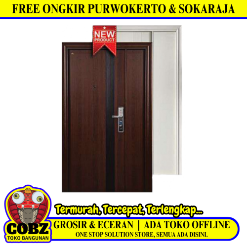 5 CM x 120 CM x 210 CM / FORTRESS FORT 120.17 MOM & SON Pintu Kamar Mandi Baja White Set