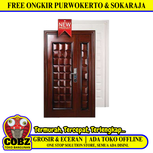 5 CM x 120 CM x 210 CM / FORTRESS FORT 120.16 MOM & SON Pintu Kamar Mandi Baja White Set
