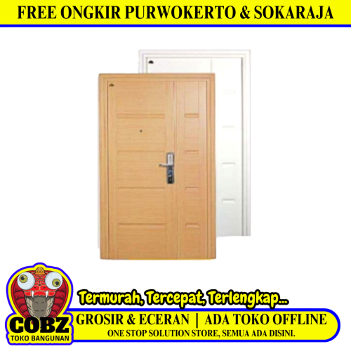 5 CM x 120 CM x 210 CM / FORTRESS FORT 120.15 MOM & SON Pintu Kamar Mandi Baja White Set