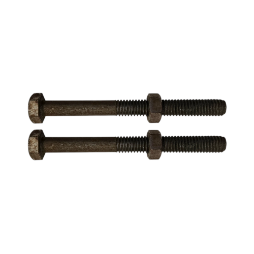 12 CM / TM Baut Mur Hexagon Bolt Nut Flat Head Hitam KG - 0.25 KG