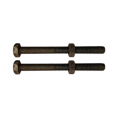 12 CM / TM Baut Mur Hexagon Bolt Nut Flat Head Hitam KG - 0.25 KG