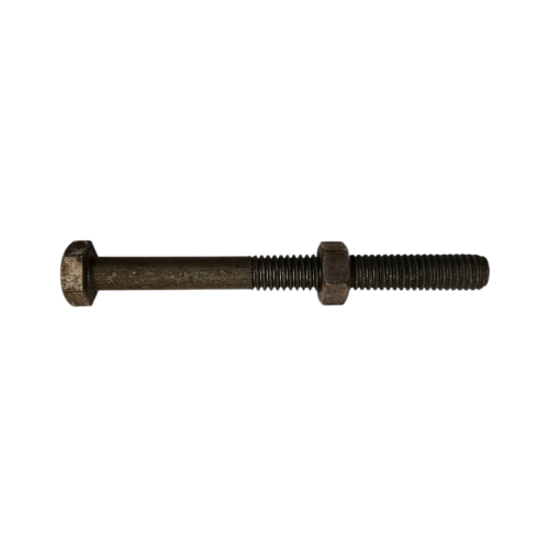 12 CM / TM Baut Mur Hexagon Bolt Nut Flat Head Hitam KG - 0.1 KG