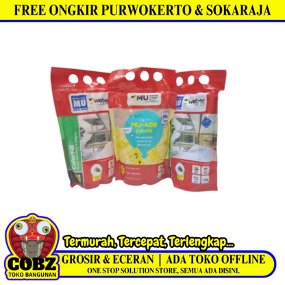 1 KG / MU 408 COLORFILL Semen Nat Pengisi Keramik Tile Grout Warna Muda