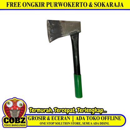 600 GR / COBZ Kapak Kampak Palu Bilah Pemotong Kayu Gagang Bahan