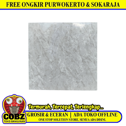 30 CM x 30 CM / ASIA MADISON Keramik Lantai Rumah Glossy Grey Dus