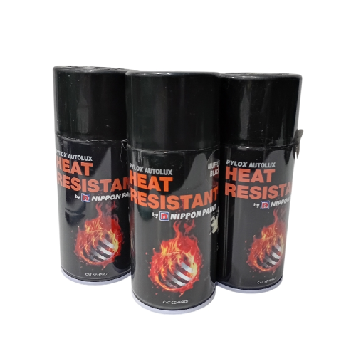 300 CC / NIPPON PAINT Heat Ressistant Pylox Cat Kayu Besi Semprot Kaleng