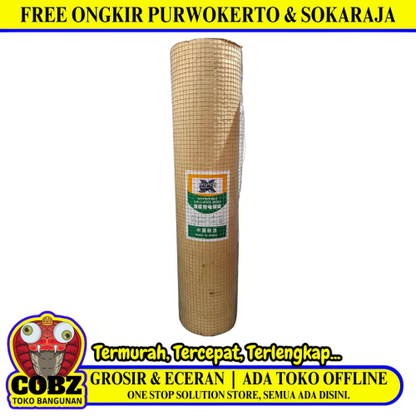 1/2 IN x 1/2 IN x 100 CM x 25 M / VIPER Kawat Ram Loket Ayakan Pasir Galvanis Roll