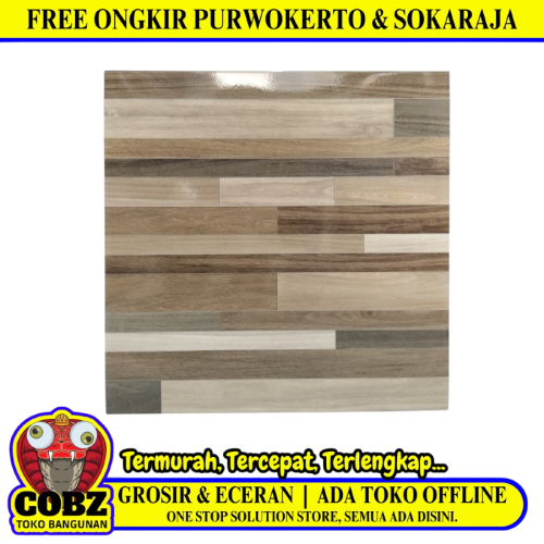 40 CM x 40 CM / ASIA OAKLAND A Keramik Dinding Kamar Mandi Glossy Brown Dus
