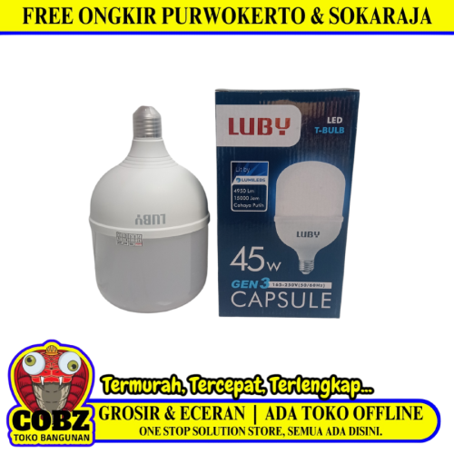 45 WATT / LUBY CAPSULE LED Lampu Bohlam Bulb Moto Putih