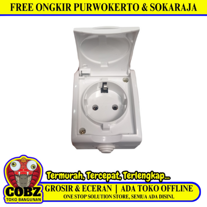 1 LB / TORCH TH-877 Stop Kontak Terminal Arde Tempel OB Outbow Putih