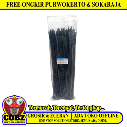 8 MM x 400 MM / SW  Kabel Cable Ties Tali Ripet 40 CM Hitam Pack