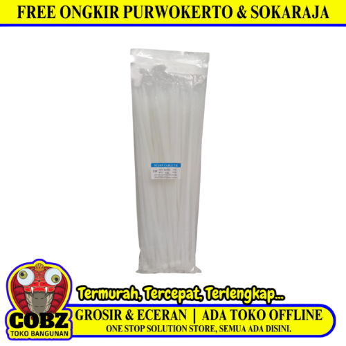 8 MM x 400 MM / SW Kabel Cable Ties Tali Ripet 40 CM Putih Pack