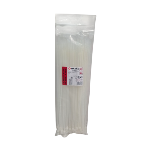 3.6 MM x 300 MM / MASKO Kabel Cable Ties Tali Ripet 30 CM Putih Pack