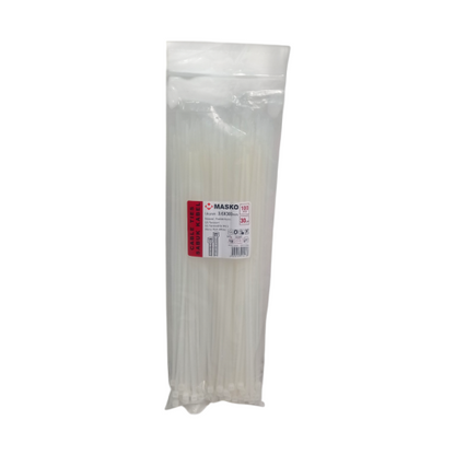 3.6 MM x 300 MM / MASKO Kabel Cable Ties Tali Ripet 30 CM Putih Pack