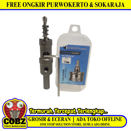 19 MM / BENZ WERKZ Hole Saw Mata Bor Hidroponik Pelubang Besi Plastik PVC