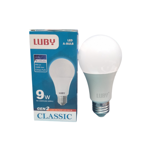 9 WATT / LUBY CLASSIC GEN 2 LED Lampu Bohlam Bulb Moto Putih
