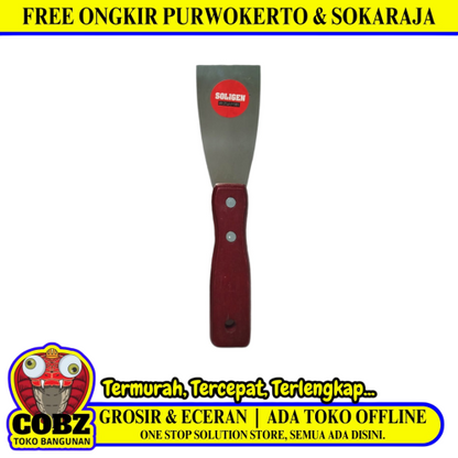 2 IN / SOLIGEN Sekrap Kape Scrapper Cat Perata Acian Gagang Kayu