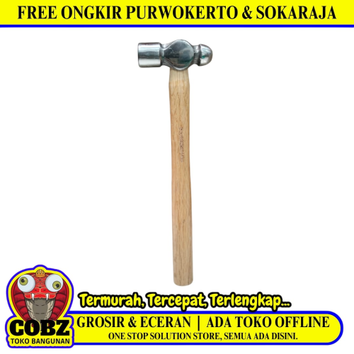8 OZ / PAORISONIC Palu Martil Konde Ballpoint Hammer Gagang Kayu