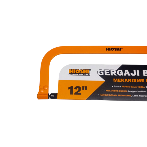 12 IN / HIOSHI 01 Gergaji Gendewa Gorok Potong Besi Logam Gagang Besi