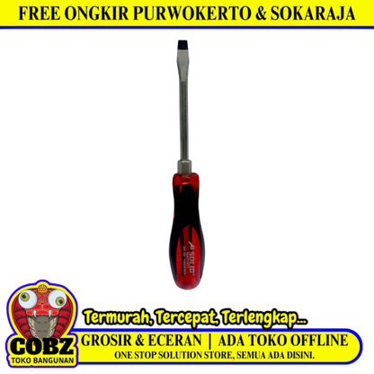 4 IN / SOLID Obeng Radio Screwdriver One Way Minus Gagang Fiber
