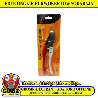 8.5  IN / CAB Gunting Dahan Bengkok Ranting Tanaman Pruning Shears Gagang Besi