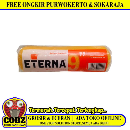 9 IN / ETERNA Refill Isi Kuas Busa Roll Cat Tembok Kayu Besi Besar