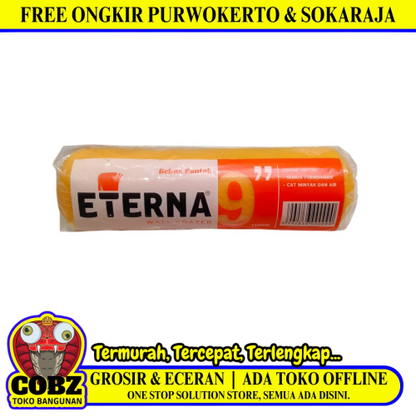9 IN / ETERNA Refill Isi Kuas Busa Roll Cat Tembok Kayu Besi Besar