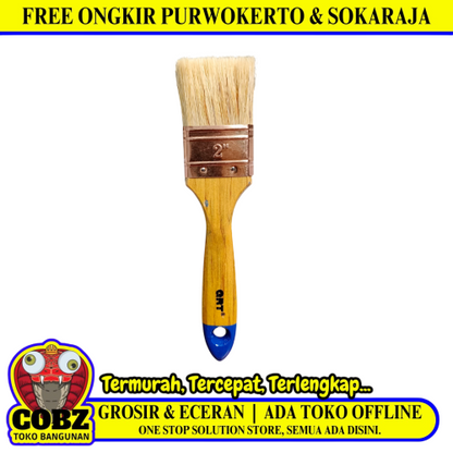 2 IN / GRT Kuas Cat Tembok Kayu Besi Air Acyrlic Paint Brush