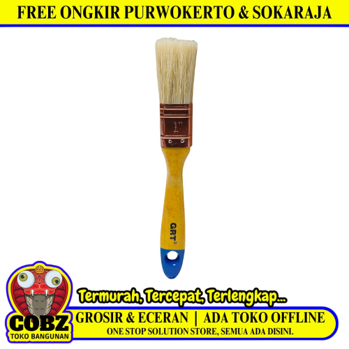 1 IN / GRT Kuas Cat Tembok Kayu Besi Air Acyrlic Paint Brush