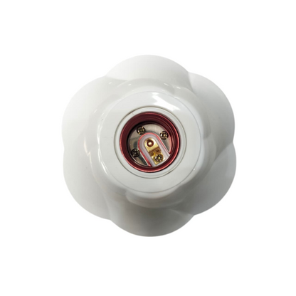 MATSUI 293 Fitting Tempat Lampu Plafon Atap Tempel Bulat Besar Putih