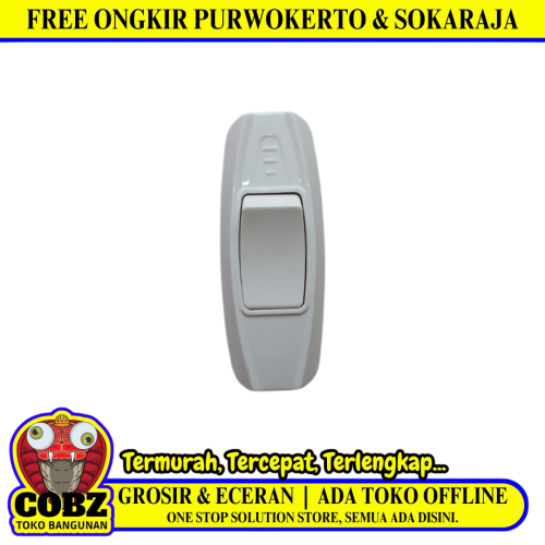 AMIKO Saklar Gantung Single Switch Kabel ON OFF PVC Putih