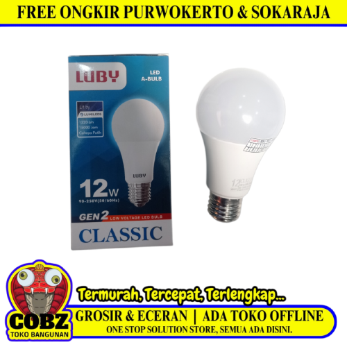 12 WATT / LUBY CLASSIC GEN 2 LED Lampu Bohlam Bulb Moto Putih