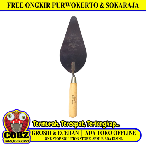 7 IN / CARL SCHLIEPER Cetok Sendok Semen Acian Trowel Lancip Gagang Kayu