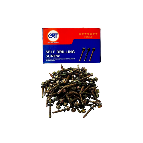 #12 X 30 MM / GRT Roofing Baut Sekrup Atap Baja Ringan Kuning Dus