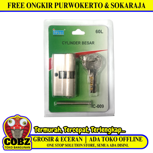 IGM Silinder Anak Kunci Pintu Knop Kuping Putar Besar + 4 Kunci Set
