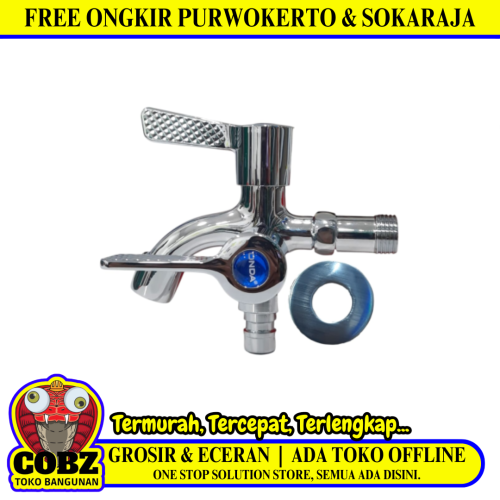 1/2 IN / ONDA K-TUL Kran Air Cabang Double Shower Mesin Cuci Stainless