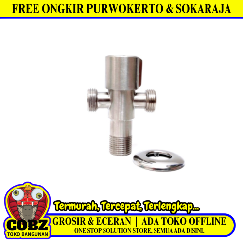 1/2 IN / ONDA JF FLOW Stop Kran Air Cabang Tee Shower Kloset Stainless