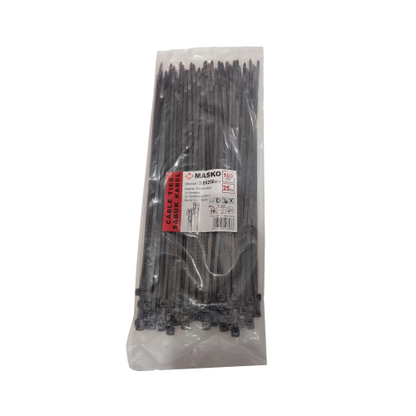 3.6 MM x 250 MM / MASKO Kabel Cable Ties Tali Ripet 25 CM Hitam Pack
