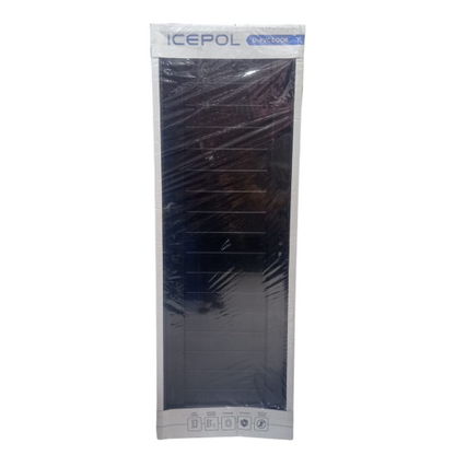 7 CM x 70 CM x 200 CM / ICEPOL Pintu Kamar Mandi PVC Motif Hitam Set