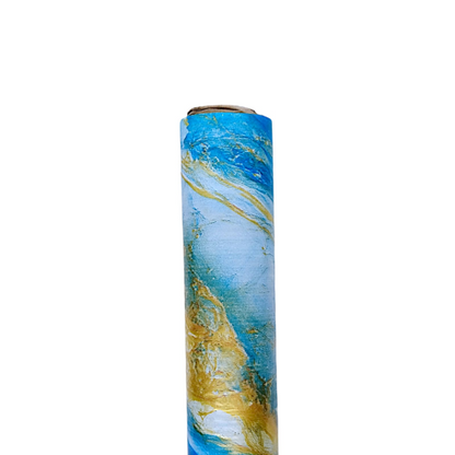 120 CM x 15 M / FITAMA Karpet Perlak Lantai Meja Vinyl PVC Blue Roll