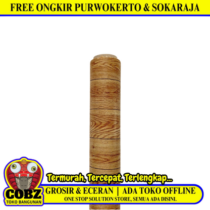 120 CM x 15 M / FITAMA 01 Karpet Perlak Lantai Meja Vinyl PVC Brown Roll
