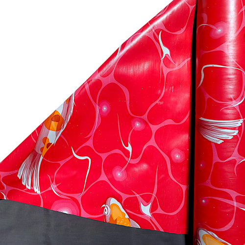 120 CM x 15 M / FITAMA Karpet Perlak Lantai Meja Vinyl PVC Red Roll