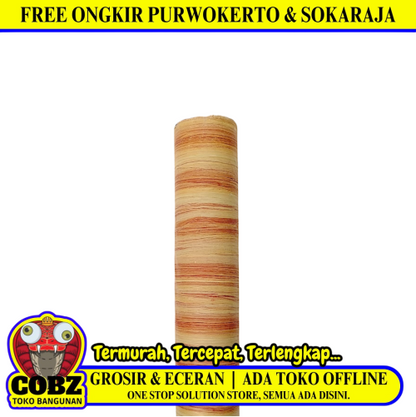 120 CM x 15 M / FITAMA Karpet Perlak Lantai Meja Vinyl PVC Brown Roll