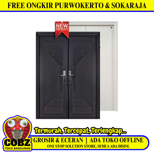 5 CM x 150 CM x 210 CM / FORTRESS FORT 150.18 DOUBLE Pintu Kamar Mandi Baja Putih Set