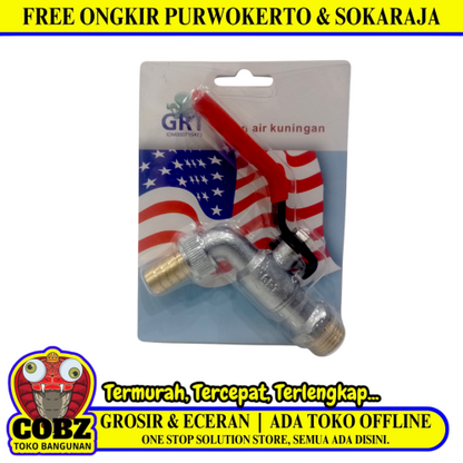 1/2 IN / GRT Kran Air Tembok Taman Bola Ball Valve Stainless