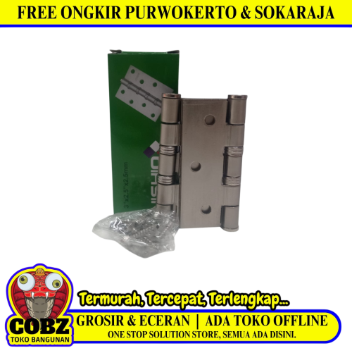 3 IN / NISHIO Engsel Kupu Kupu Pintu Jendela Hinge Stainless Set