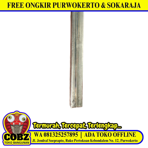 1 MM x 2 CM x 2 CM x 6 M / TM Stal Holo Pipa Kotak Besi Batang