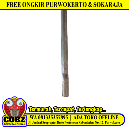 1/2 IN x 6 M / TM M Hitam Pipa Pralon Paralon Besi Batang